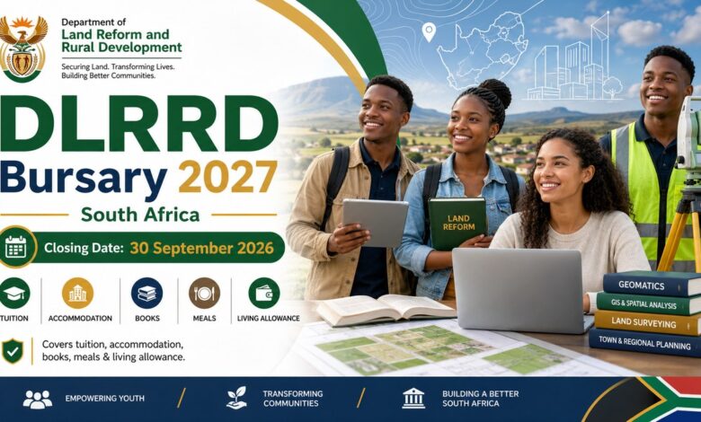 DLRRD Bursary 2027: Applications Open for South African Students