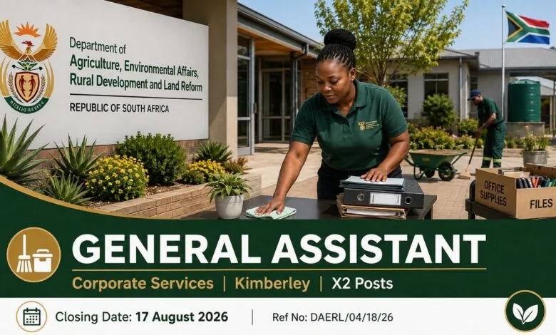 Department of Agriculture General Assistant Vacancies: 2 Posts in Kimberley
