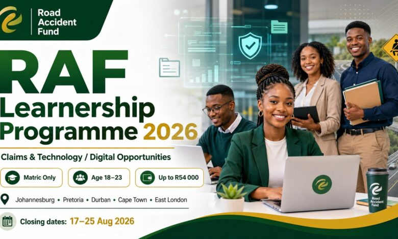 Road Accident Fund (RAF) Learnership Programme 2026: Claims and Technology Opportunities