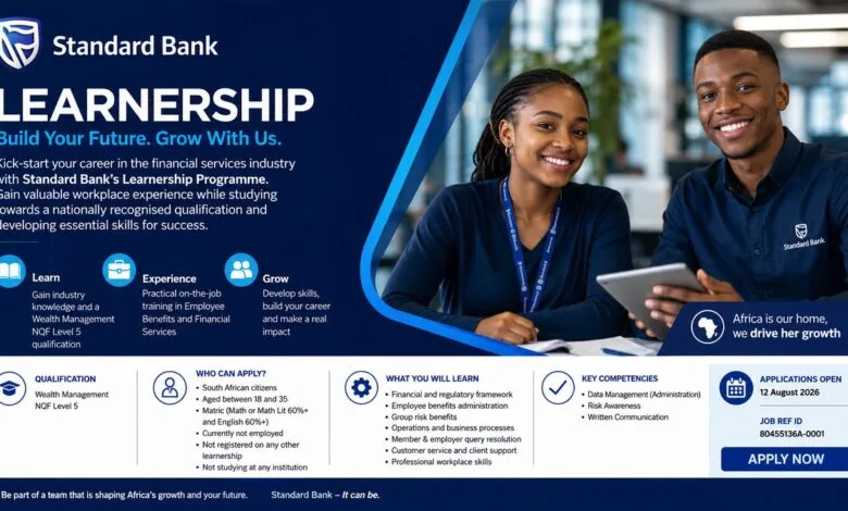 Standard Bank Learnership 2026: Matric Required