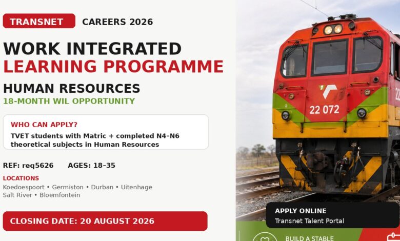 Transnet WIL Human Resources Programme 2026: Applications Open for TVET N4–N6 Candidates