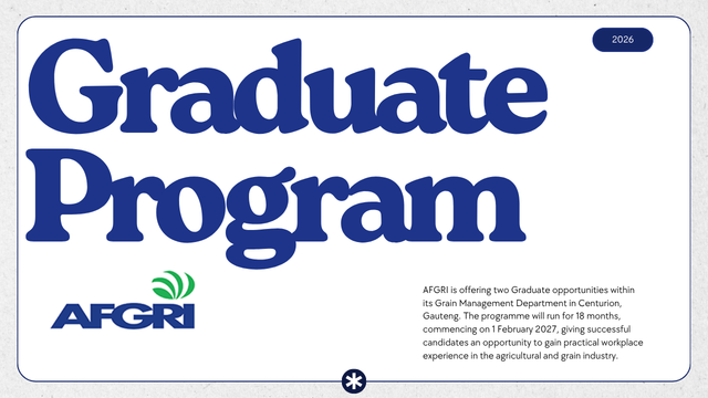 AFGRI Graduate Programme 2027: 2 Graduate Opportunities Available in Centurion