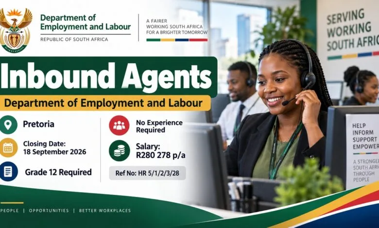 Department of Employment and Labour Inbound Agents Vacancy: Grade 12, No Experience Required