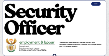 Department of Employment and Labour Security Officer Vacancies: 103 Posts Available
