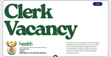 Department of Health Client Information Clerk Vacancy at Heidelberg Hospital: Grade 12 Required