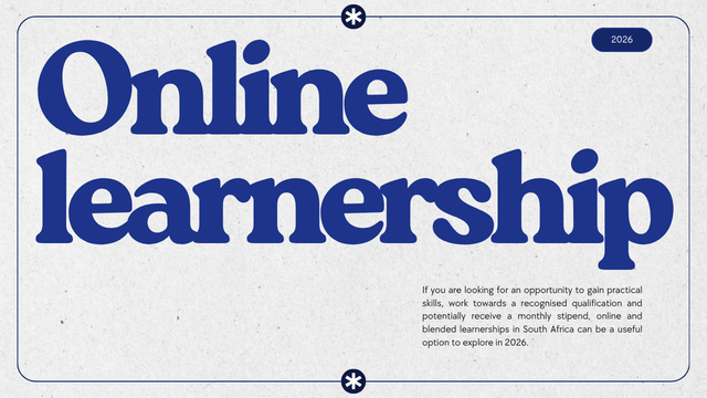 Online Learnerships for 2026 with Stipend: How to Apply in South Africa